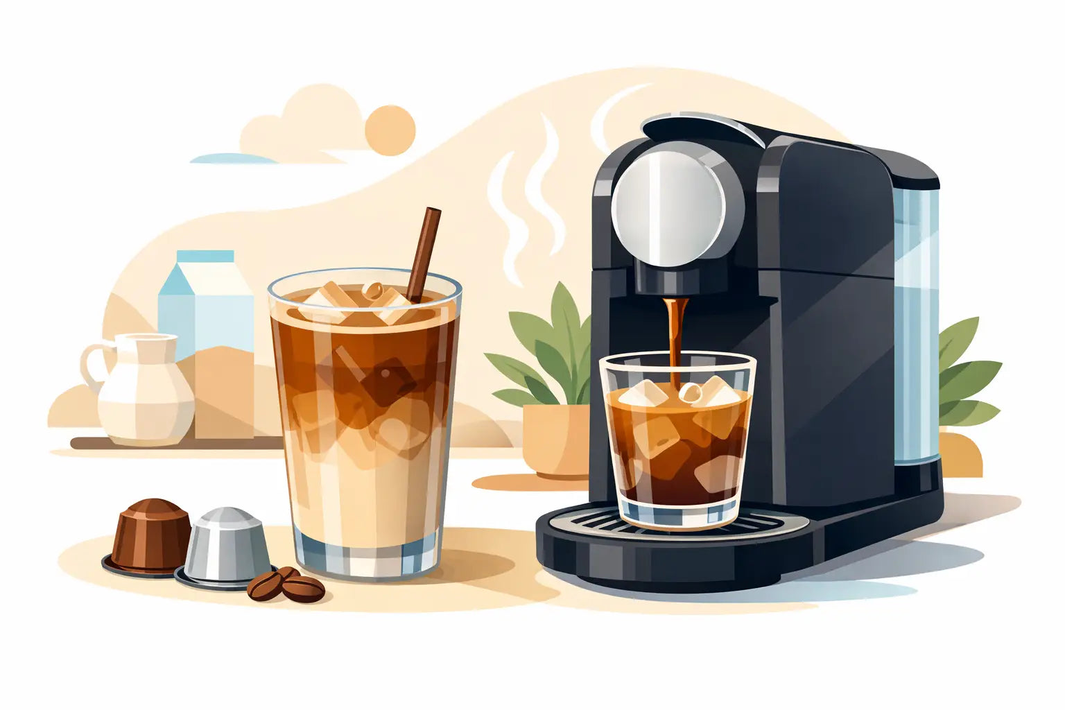 Receta iced latte con cápsulas en casa