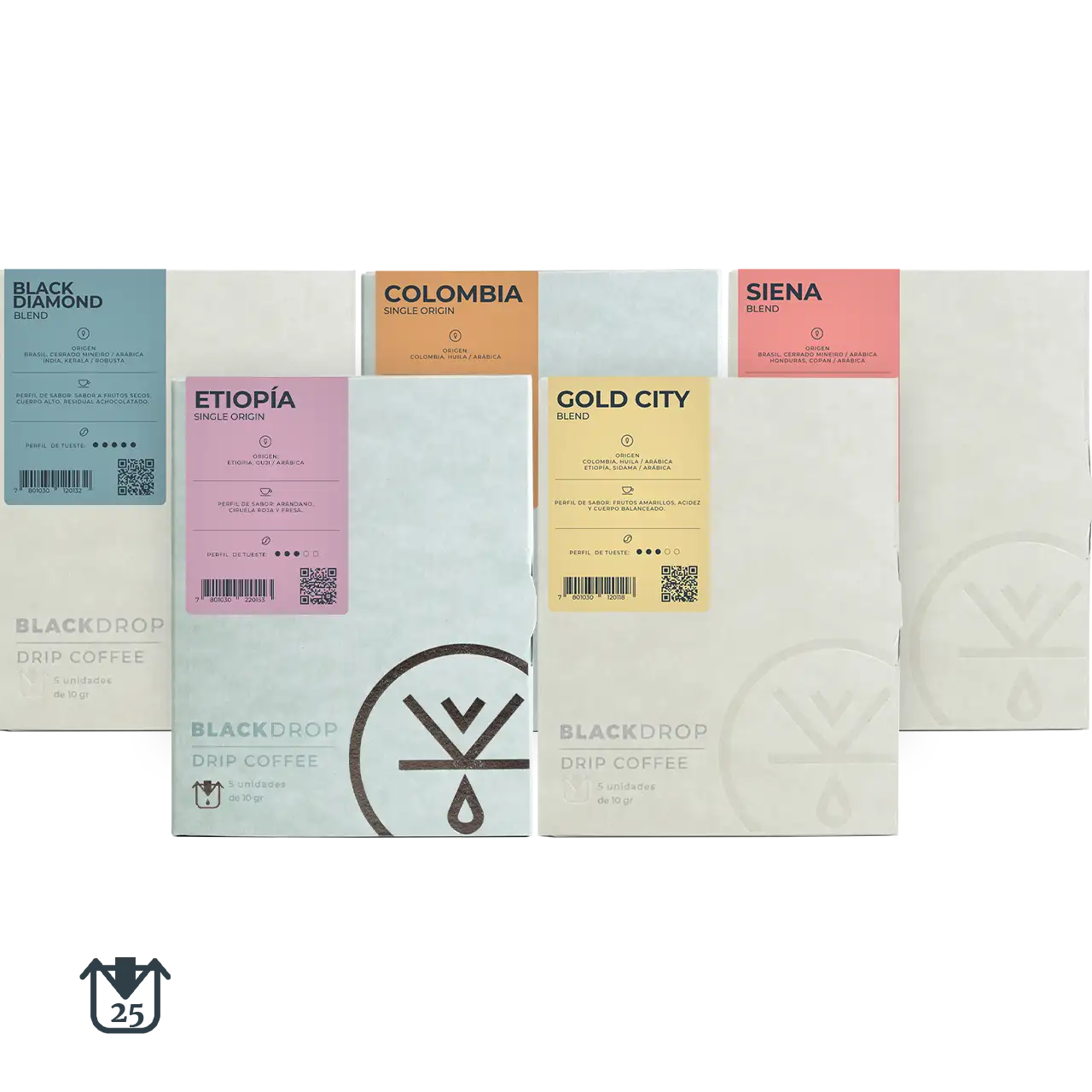 PACK 30 DRIP COFFEE BLACK-LINE - Blackdrop