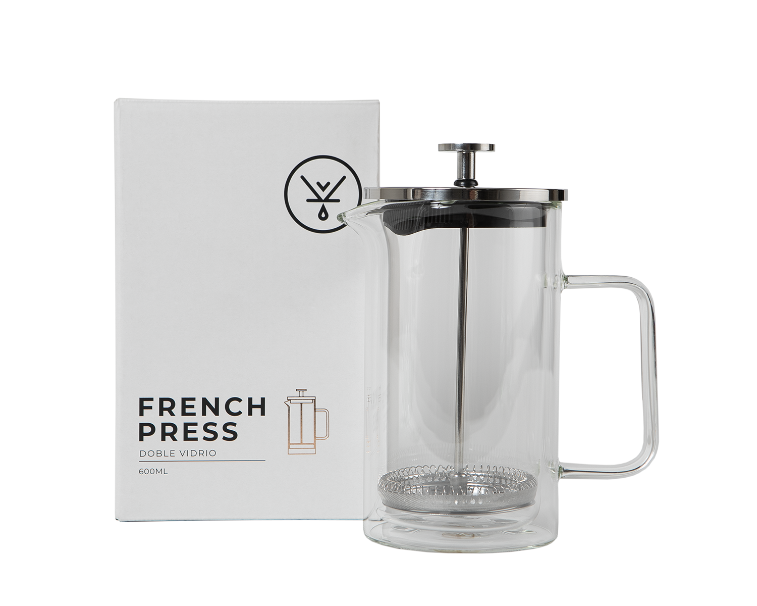 Prensa Francesa Doble Vidrio 600 ML 2026 - Blackdrop