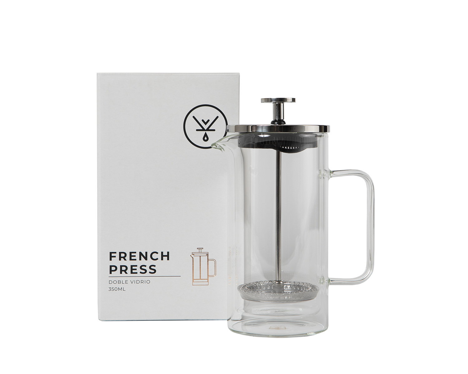 Prensa Francesa Doble Vidrio 350 ML - Blackdrop
