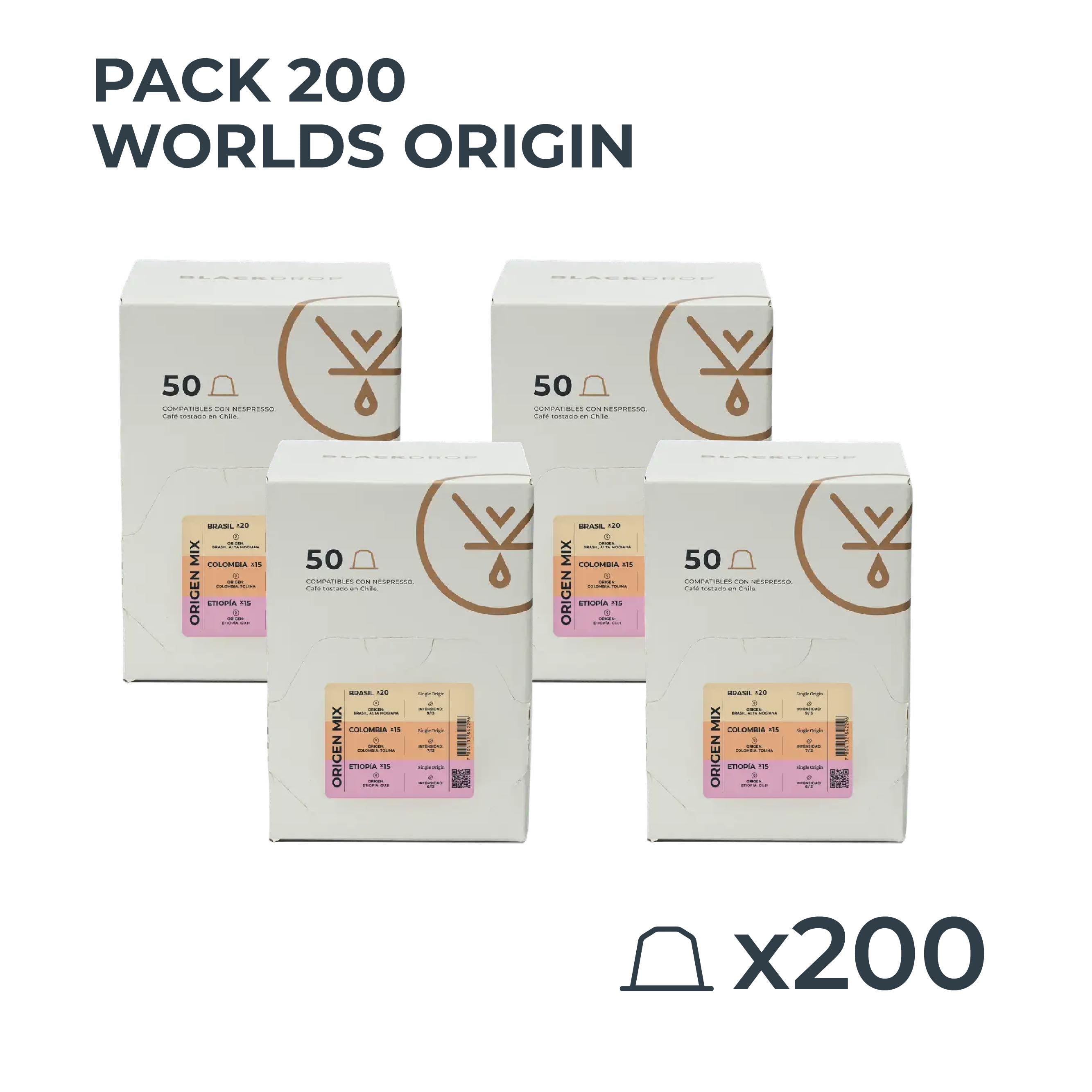 Pack 200 cápsulas World's Origins