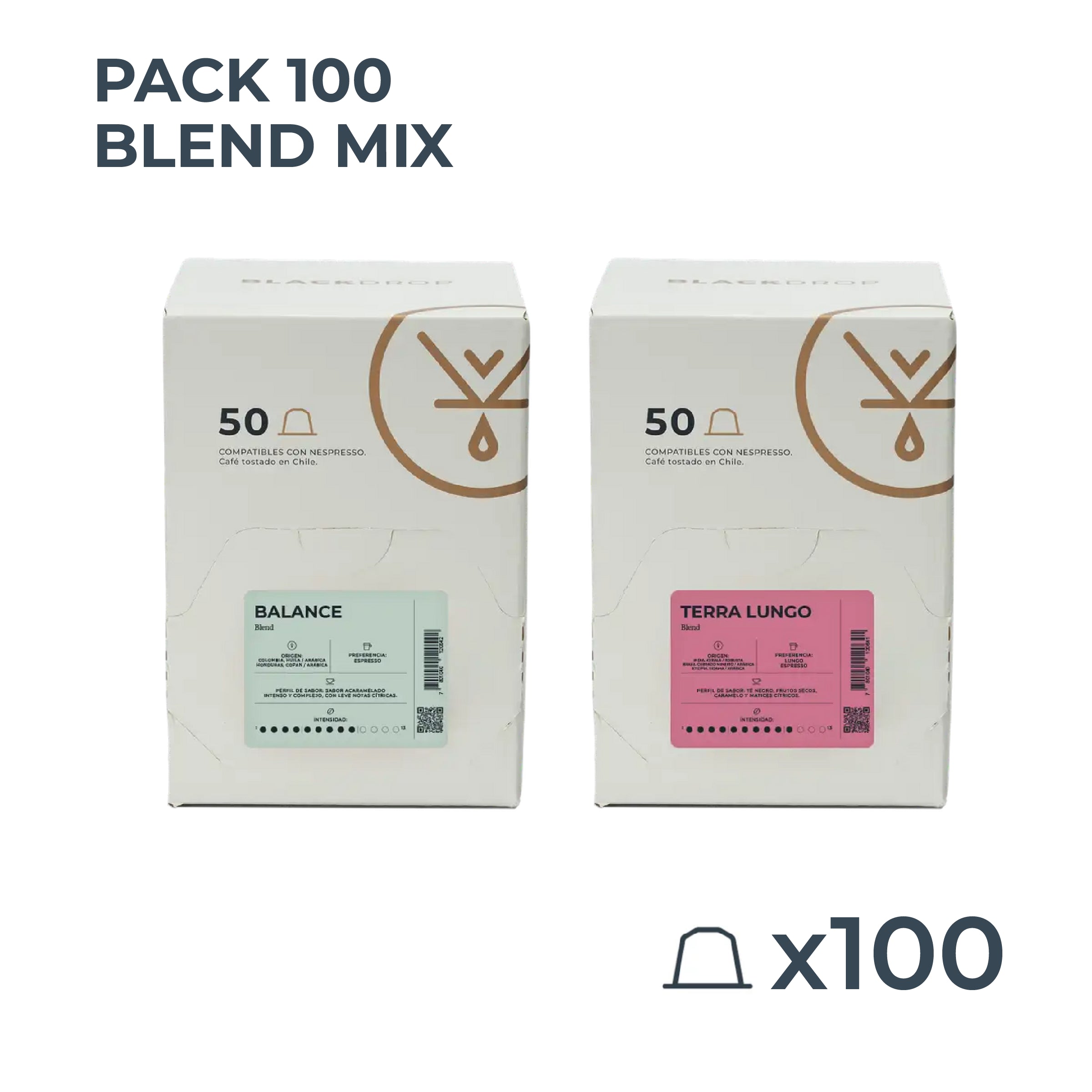PACK 100 cápsulas Blend Mix