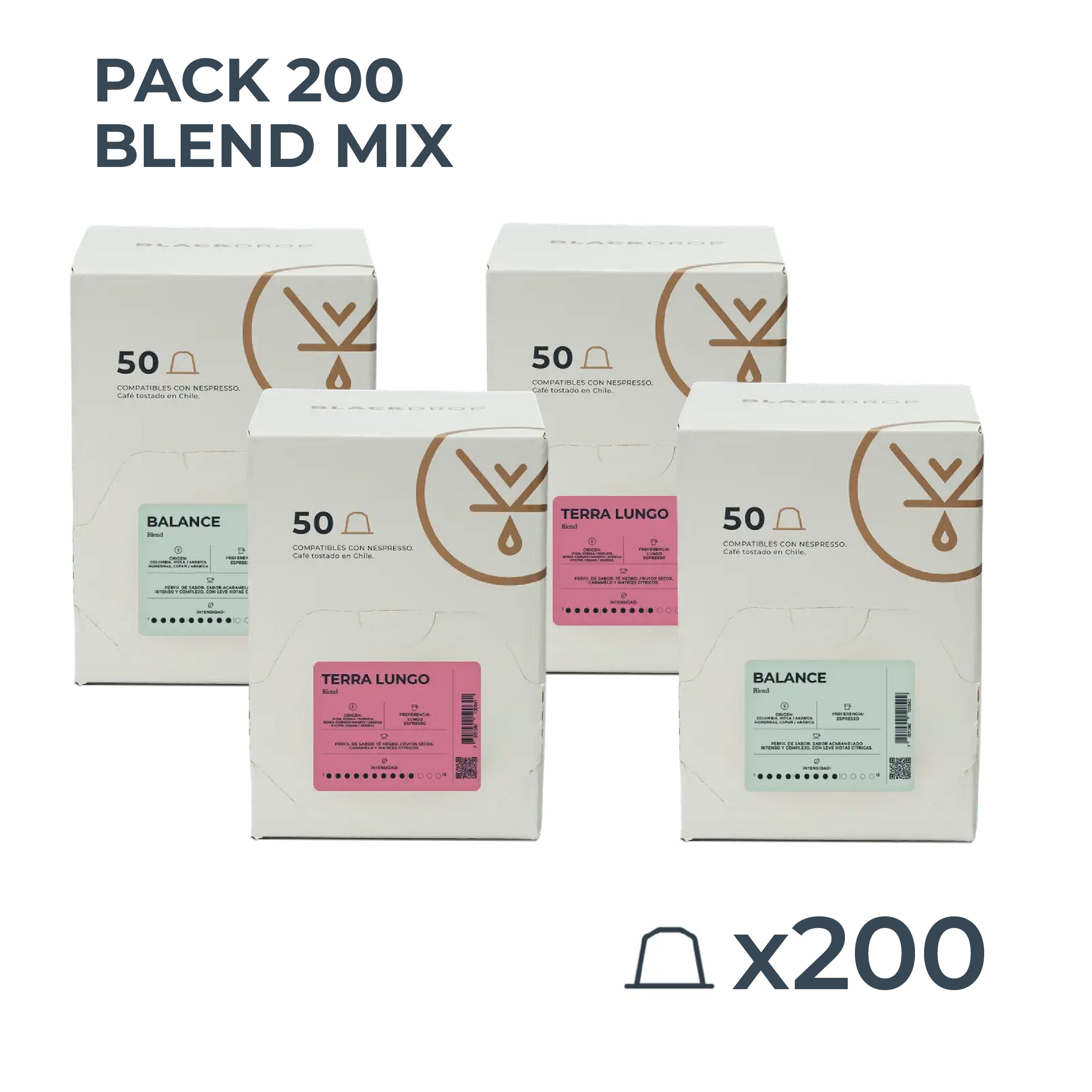 PACK 200 cápsulas Blend Mix