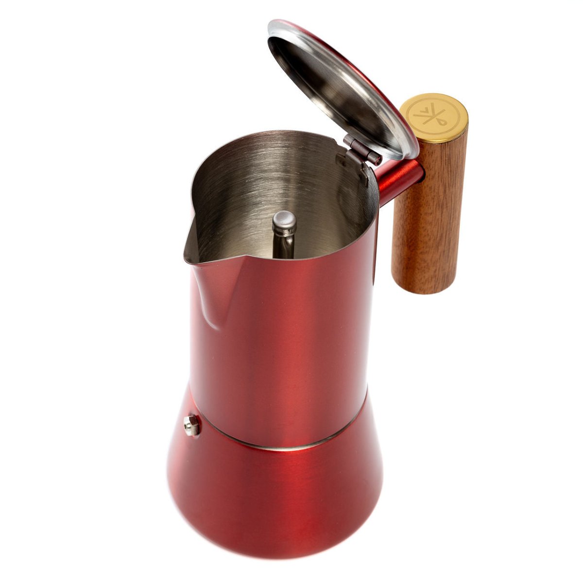 Cafetera Moka Italiana 400ml roja DHPO - Blackdrop Coffee