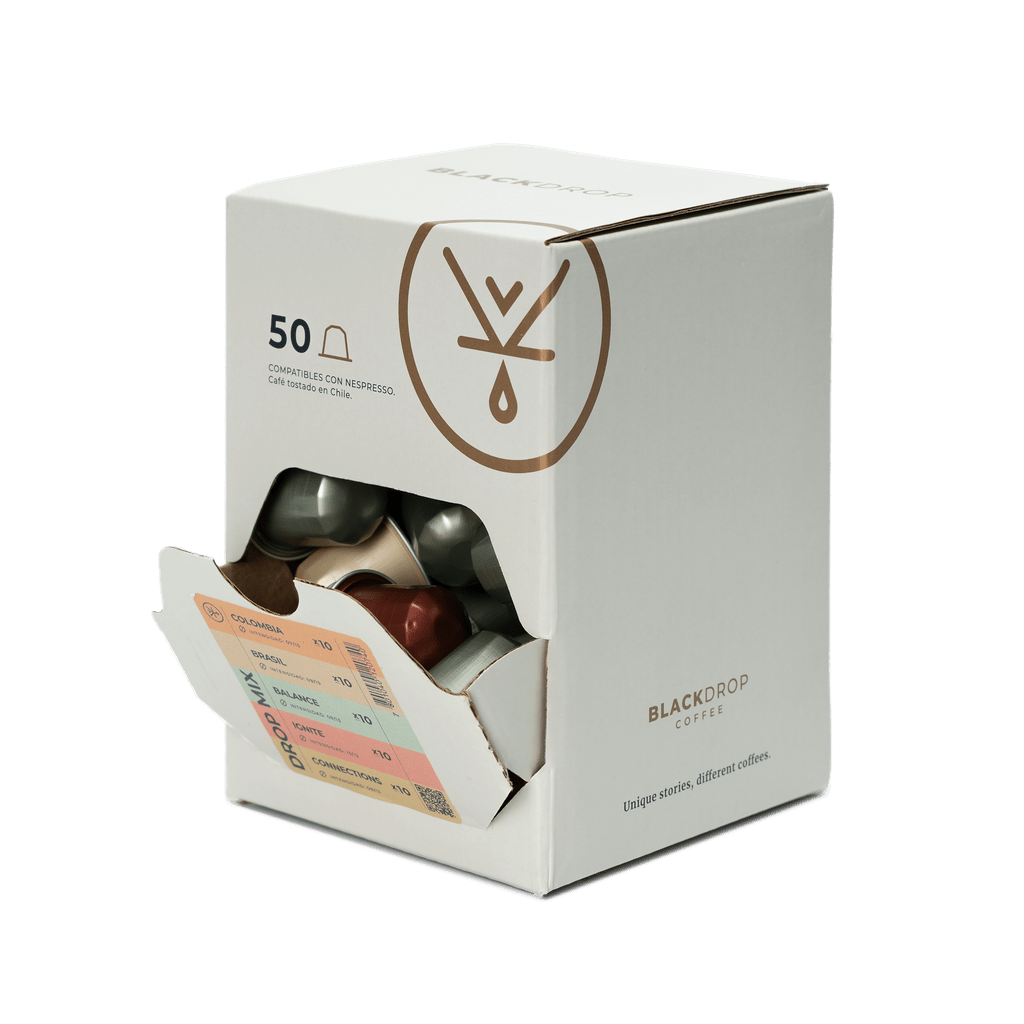 Caja 50 Cápsulas de Café Dropmix - Blackdrop Coffee