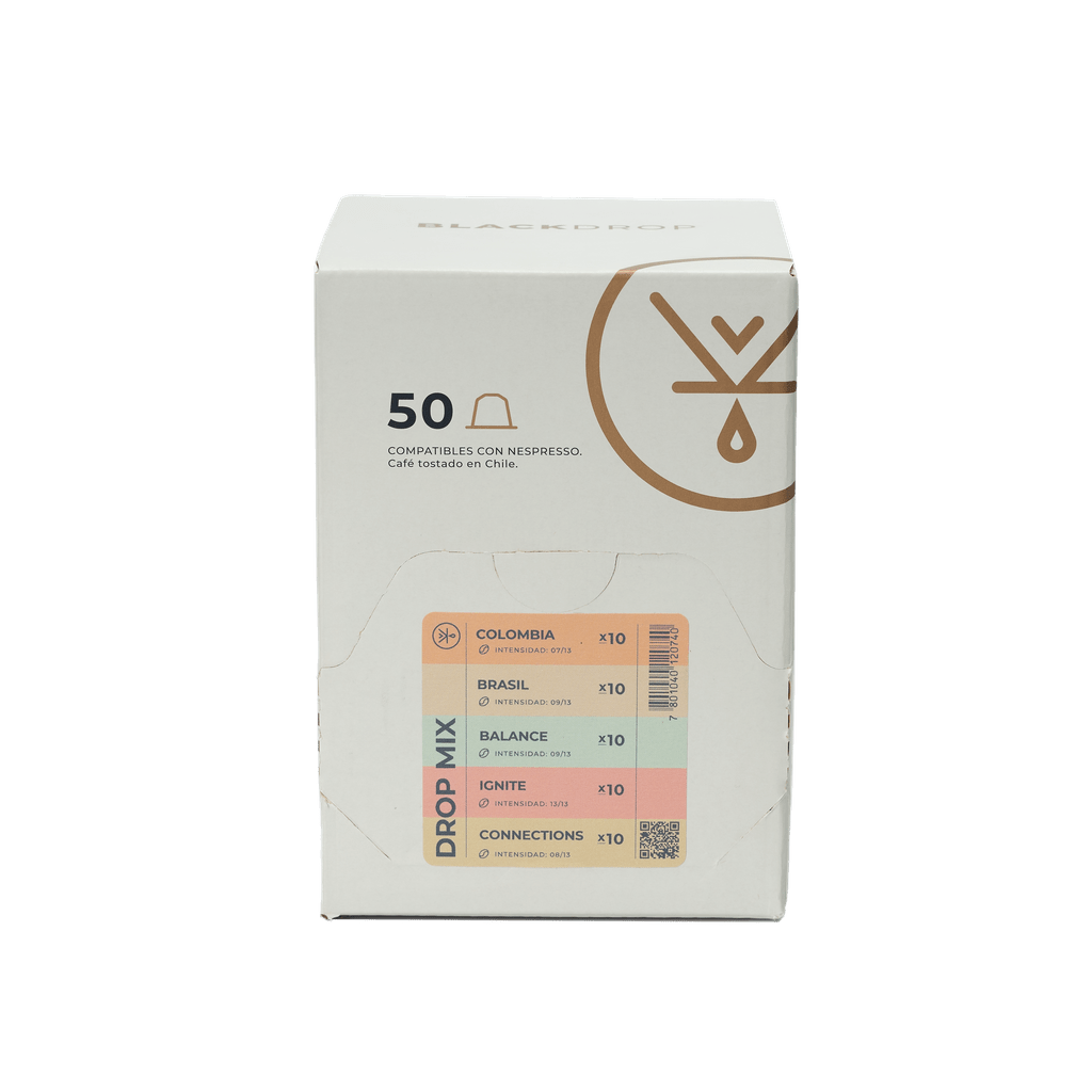 Caja 50 Cápsulas de Café Dropmix - Blackdrop Coffee
