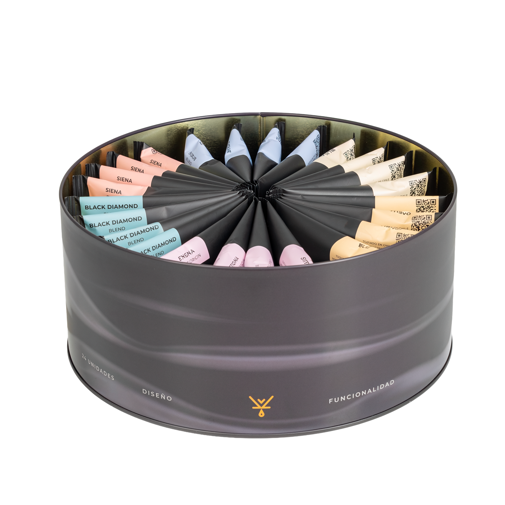 Caja Redonda 24 DRIP Brown