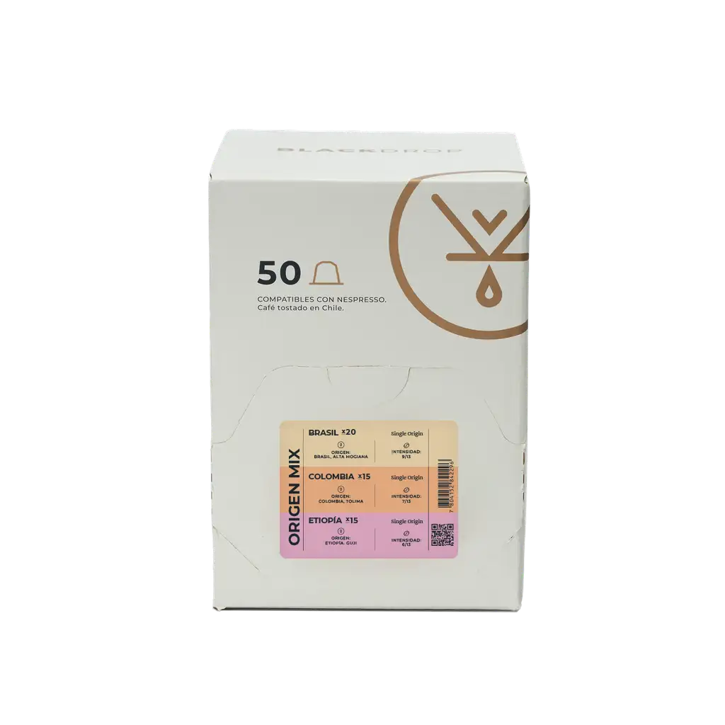 Pack 50 cápsulas de café Origins - Blackdrop