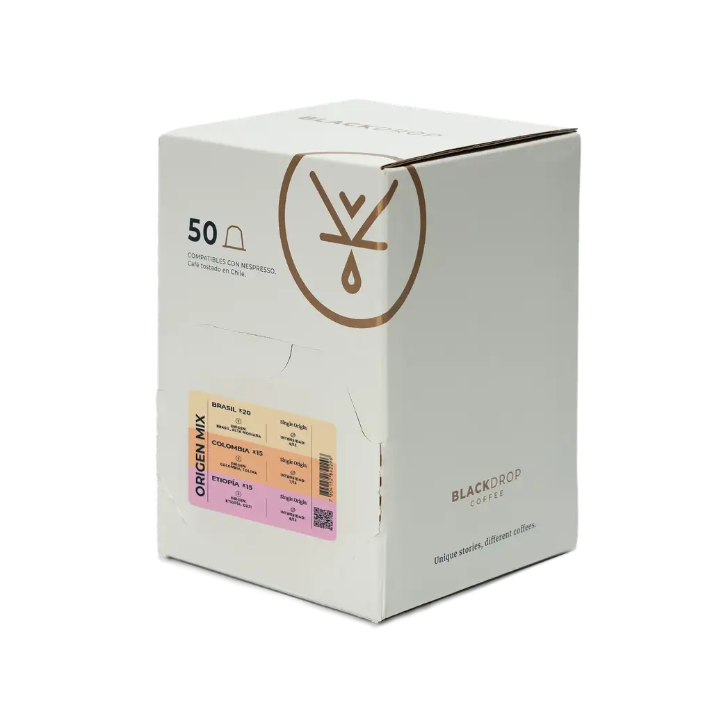 Pack 50 cápsulas de café Origins - Blackdrop