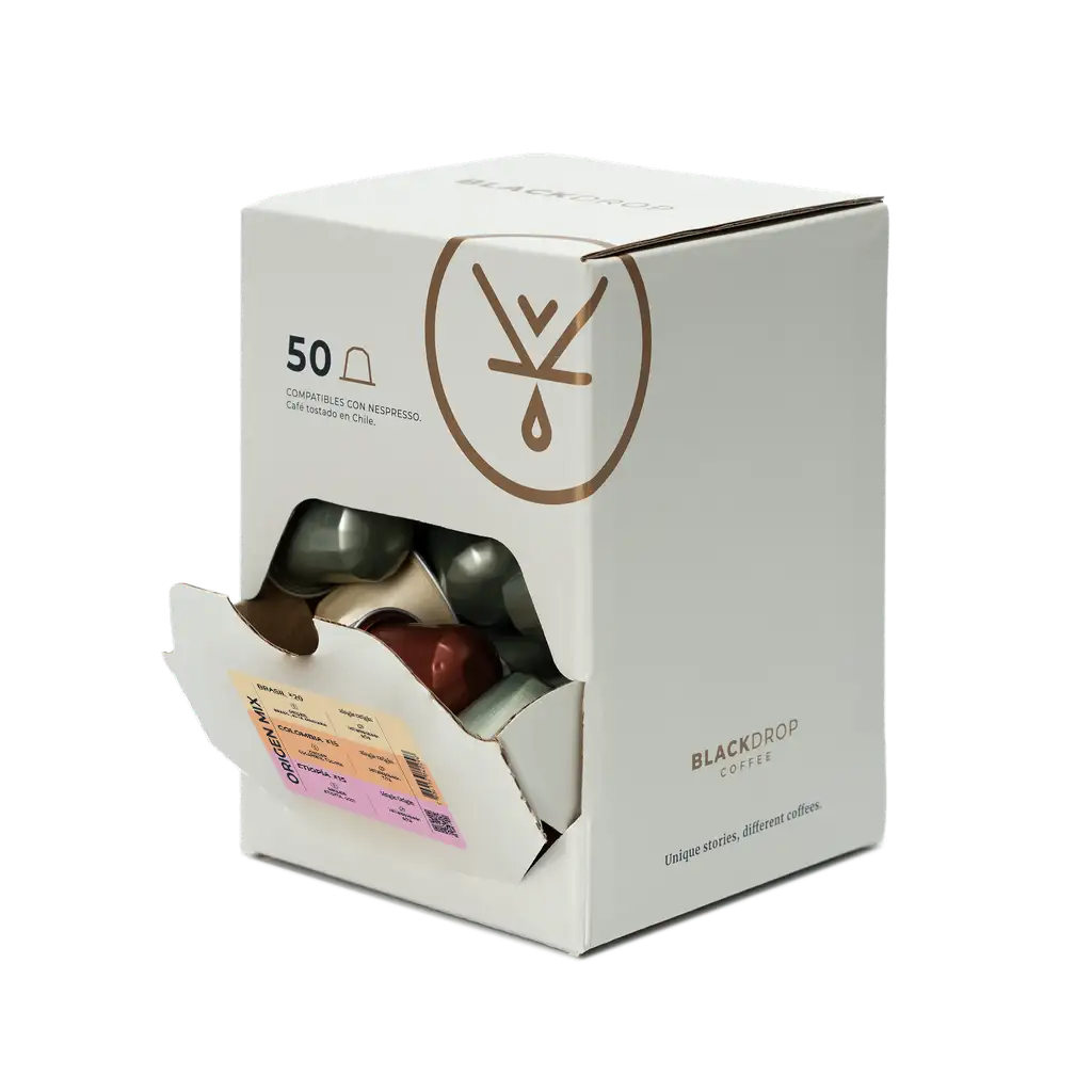 Pack 50 cápsulas de café Origins - Blackdrop