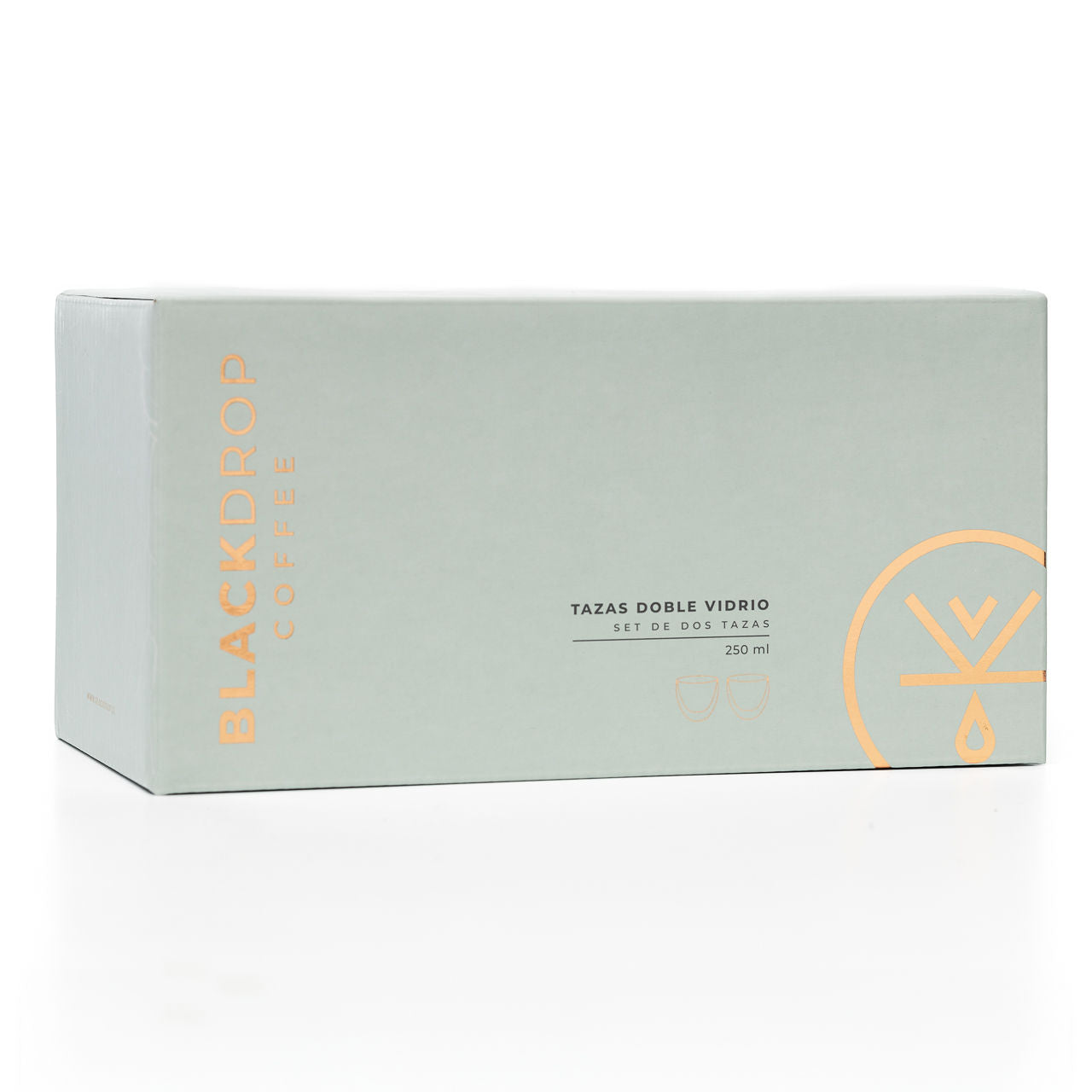 Set 2 tazas doble vidrio 250 ml - Blackdrop