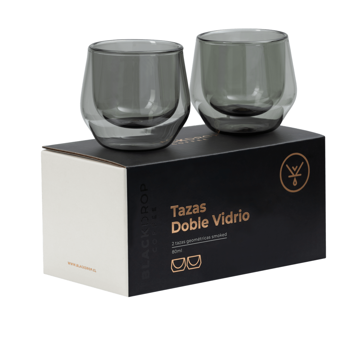 Set 2 Tazas Geometric Smoke 80 ML - Blackdrop Coffee