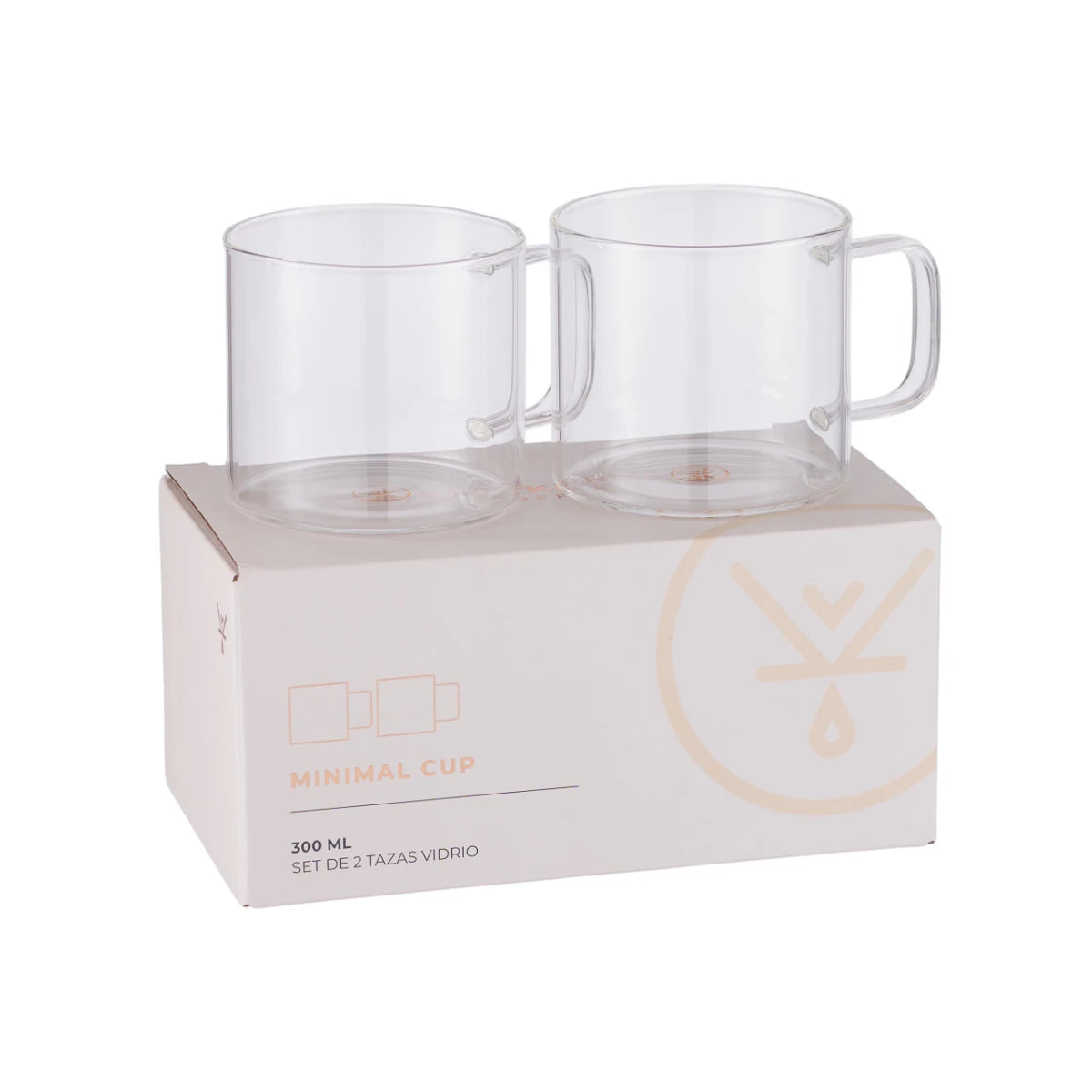 Set 2 tazas Minimal 300 ML - Blackdrop Coffee