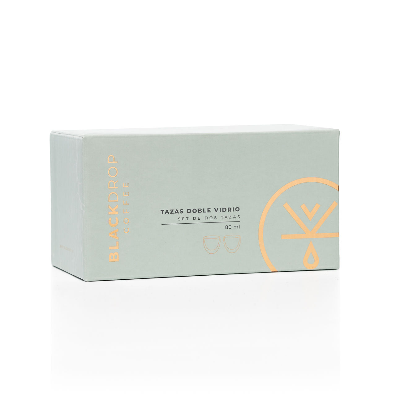Set 2 tazas espresso doble vidrio 80 ml - Blackdrop