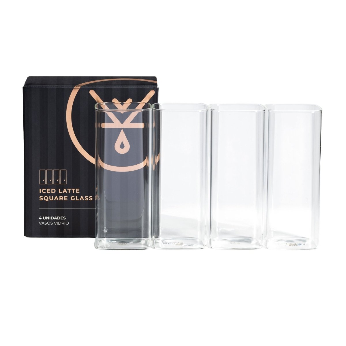 Set De 4 Vasos Ice Coffee 400 Ml - Blackdrop Coffee