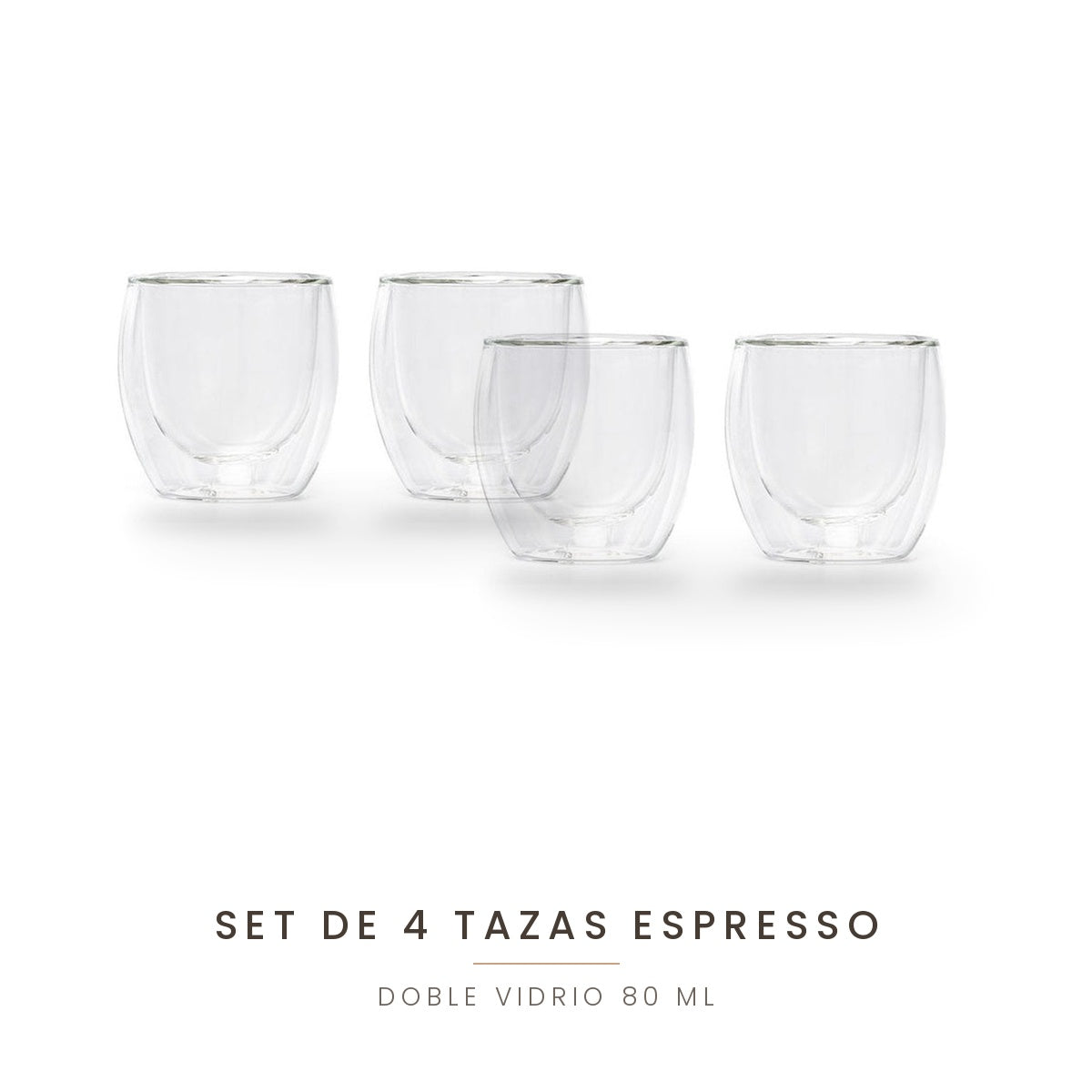 Set de 4 tazas Espresso 80 ML