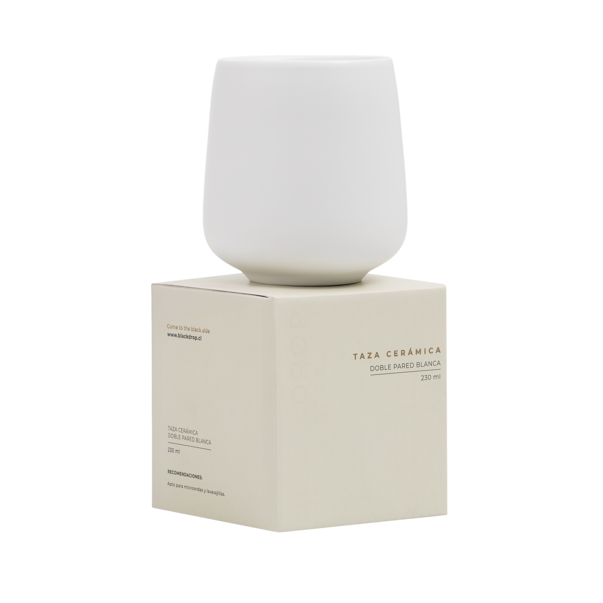 Taza Cerámica Cappuccino 230 ML Blanco