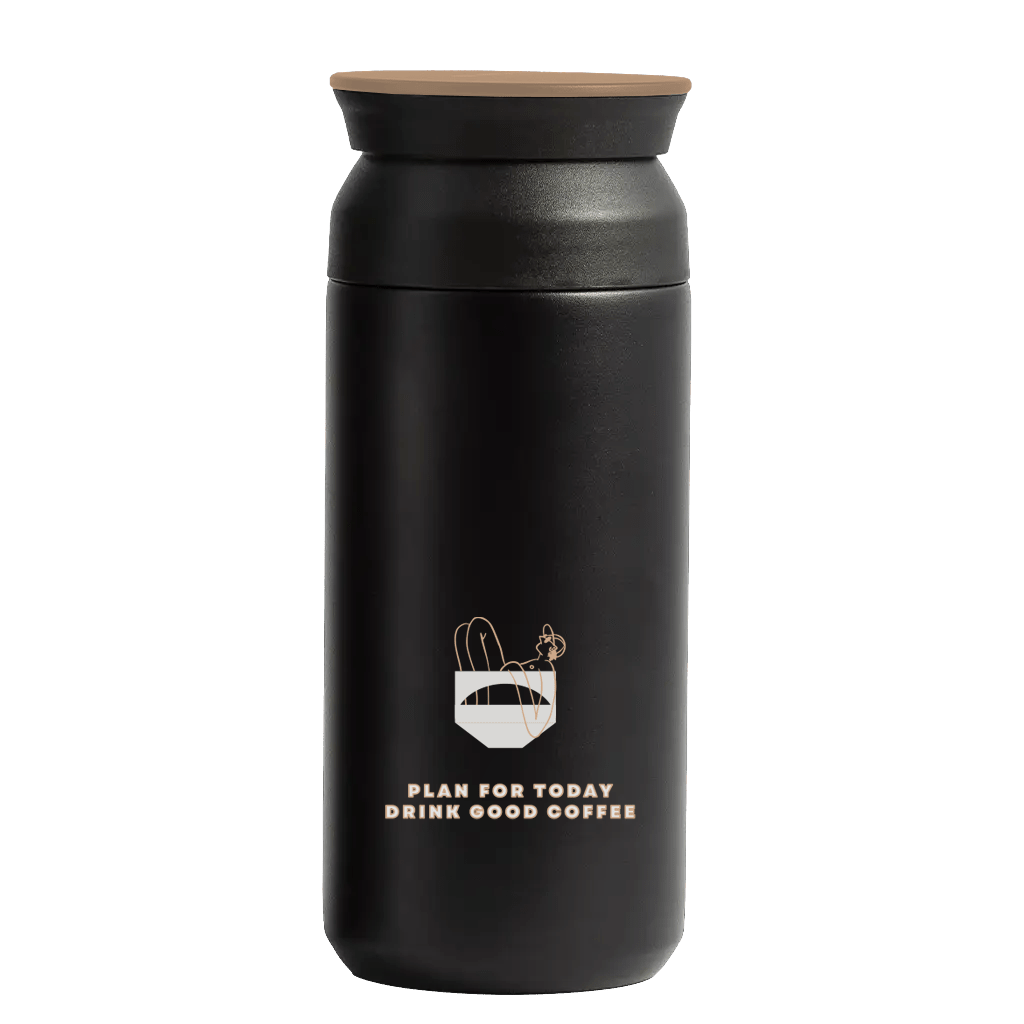 Tumbler Negro Dibujo Taza - Blackdrop Coffee