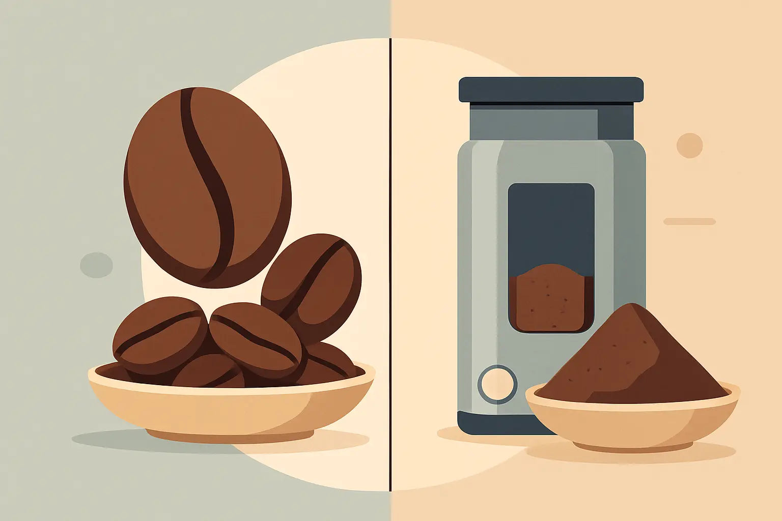 Café en grano o molido: diferencias reales