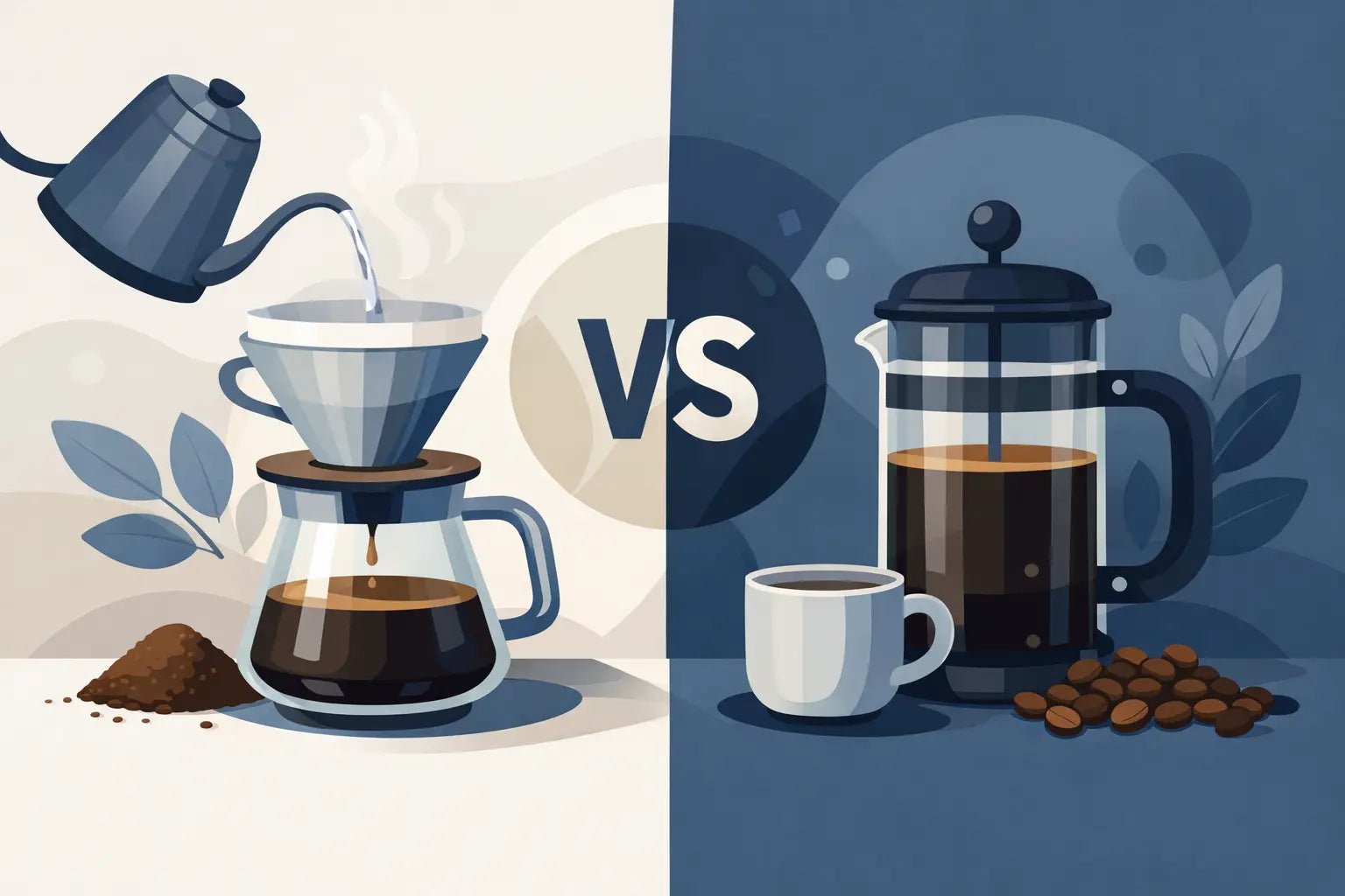 V60 vs prensa francesa: cuál elegir - Blackdrop Coffee