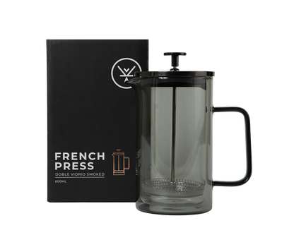 PRENSA FRANCESA DOBLE VIDRIO SMOKE 600 ML