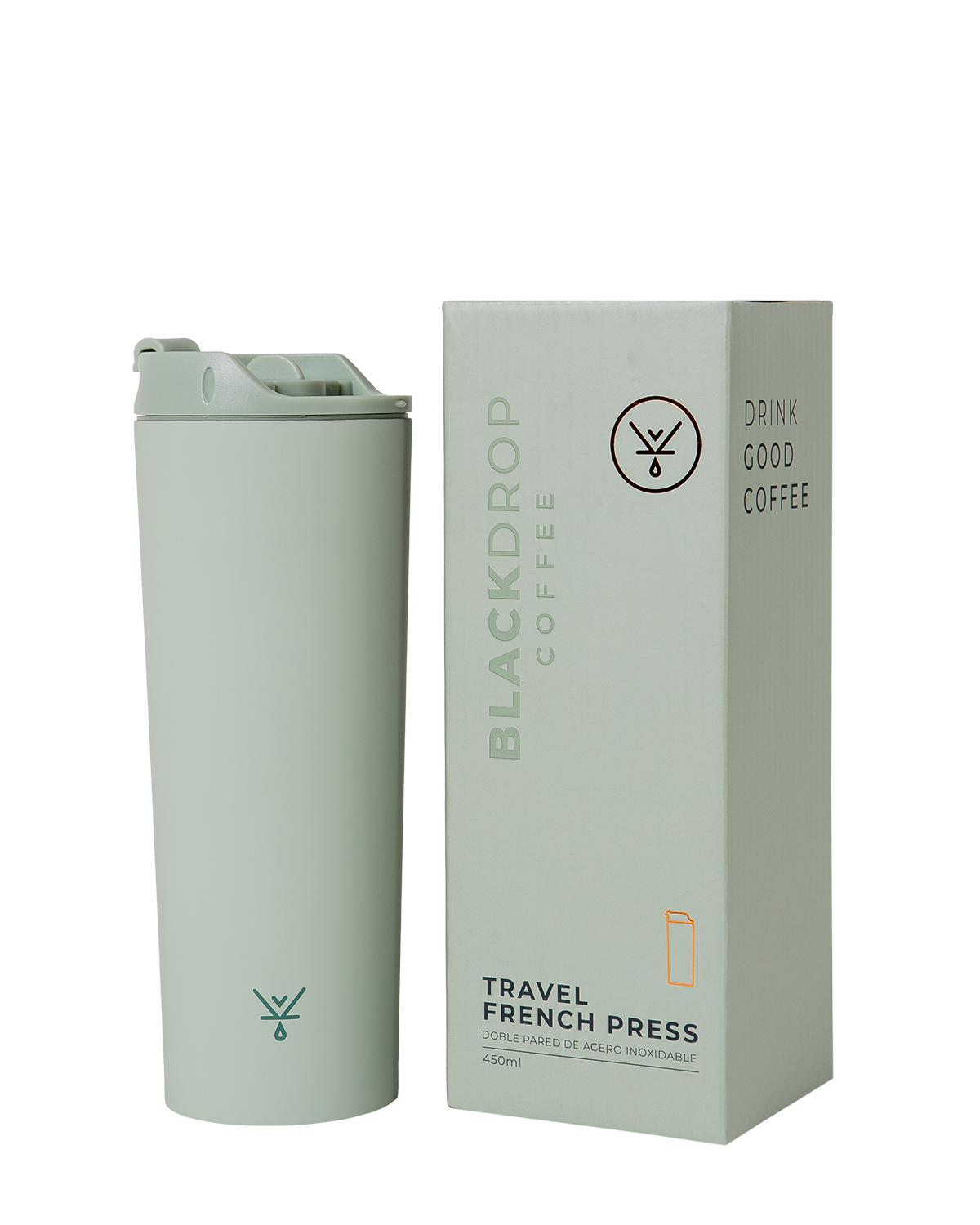 Prensa Francesa Portatil Verde 450 ml