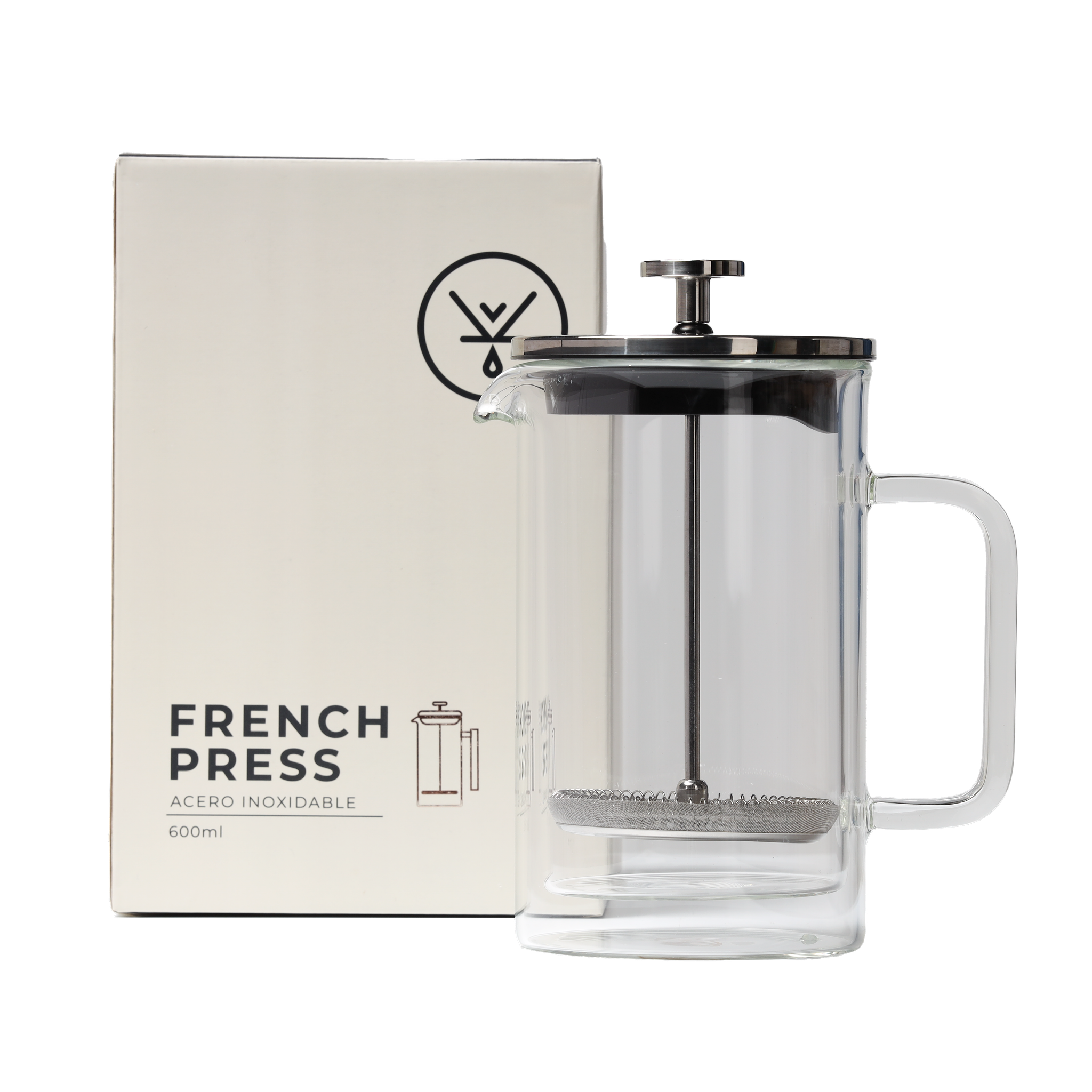Prensa Francesa Doble Vidrio 600 ML