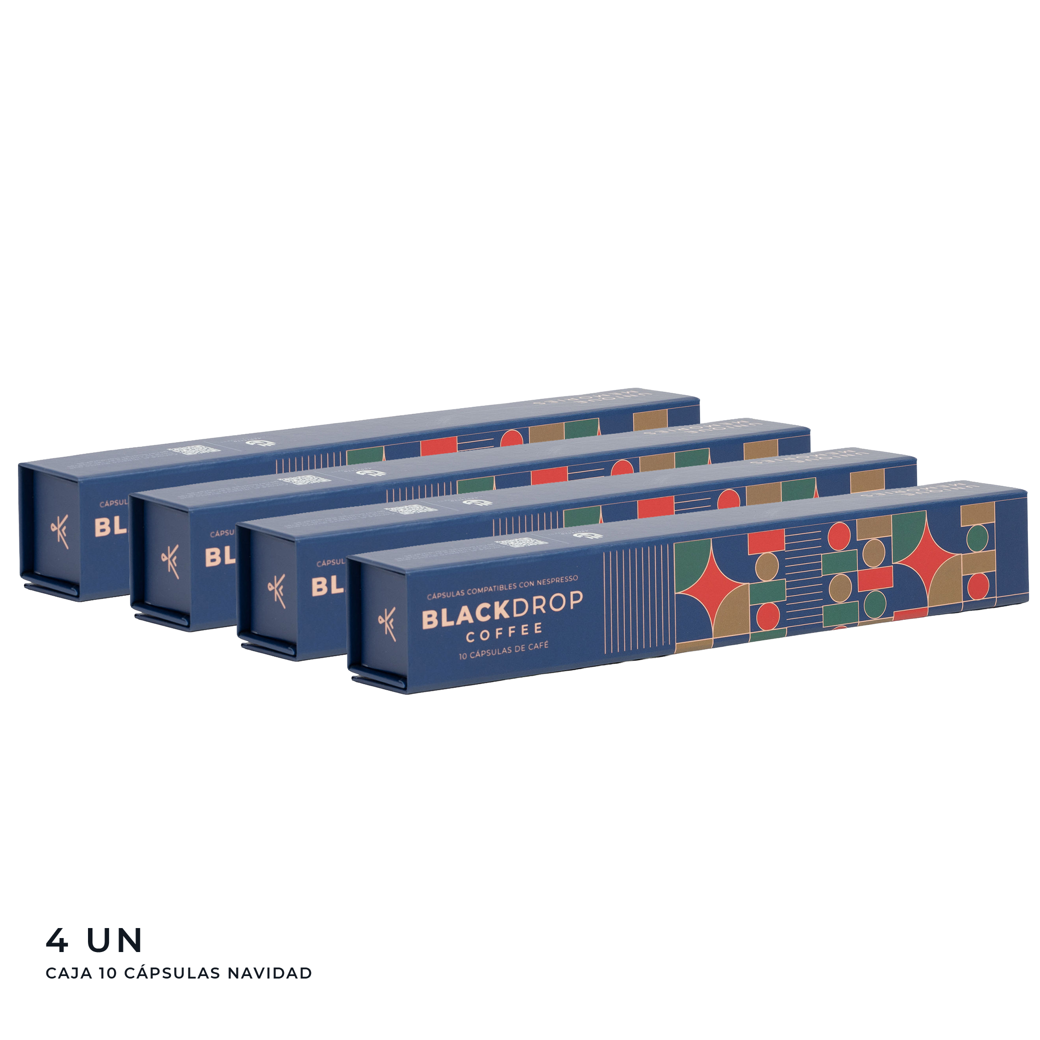 Pack 4 Cajas Imán Diseño Navidad 10 Cápsulas de café