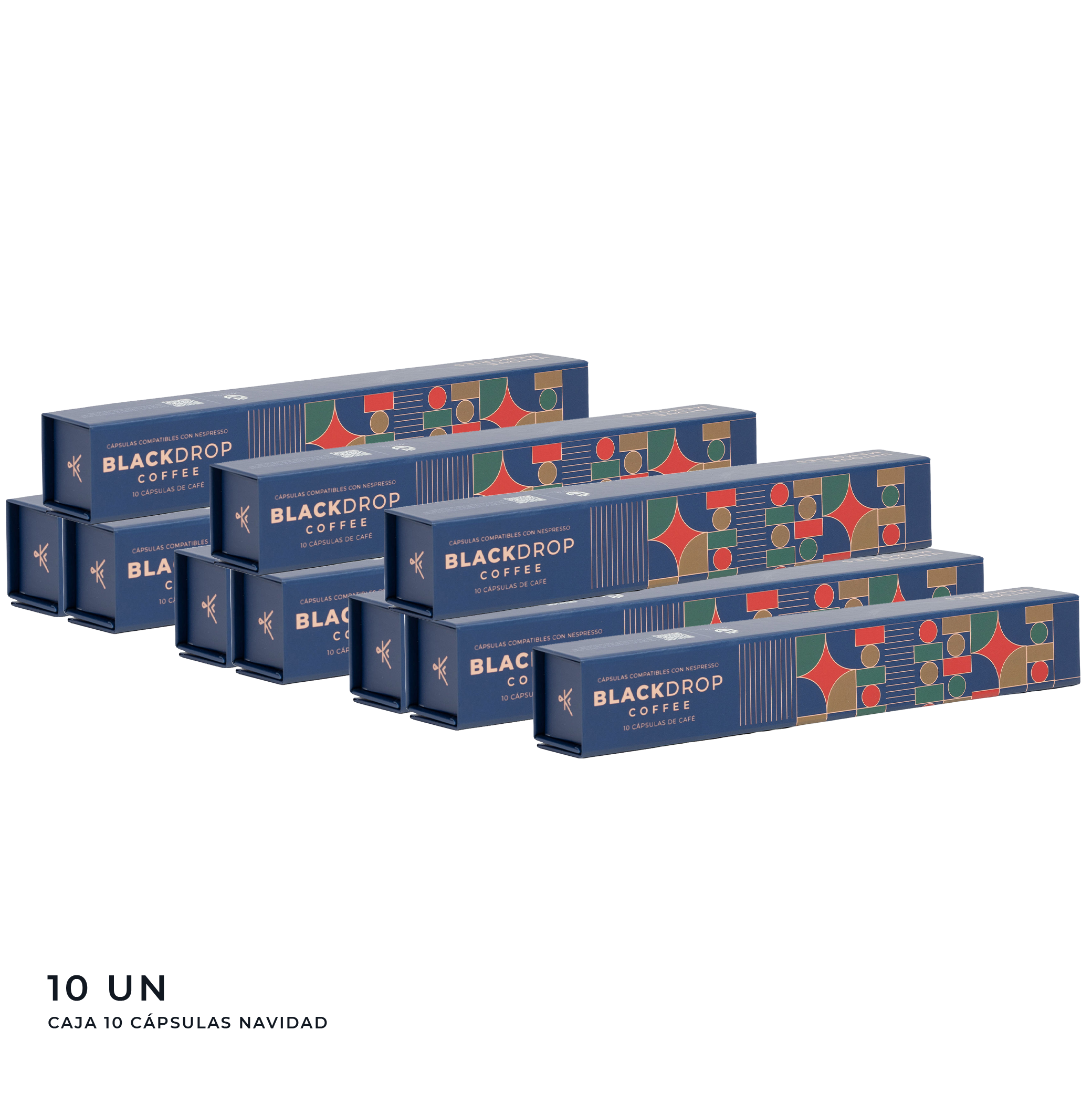 Pack 10 Cajas Imán Diseño Navidad 10 Cápsulas de café