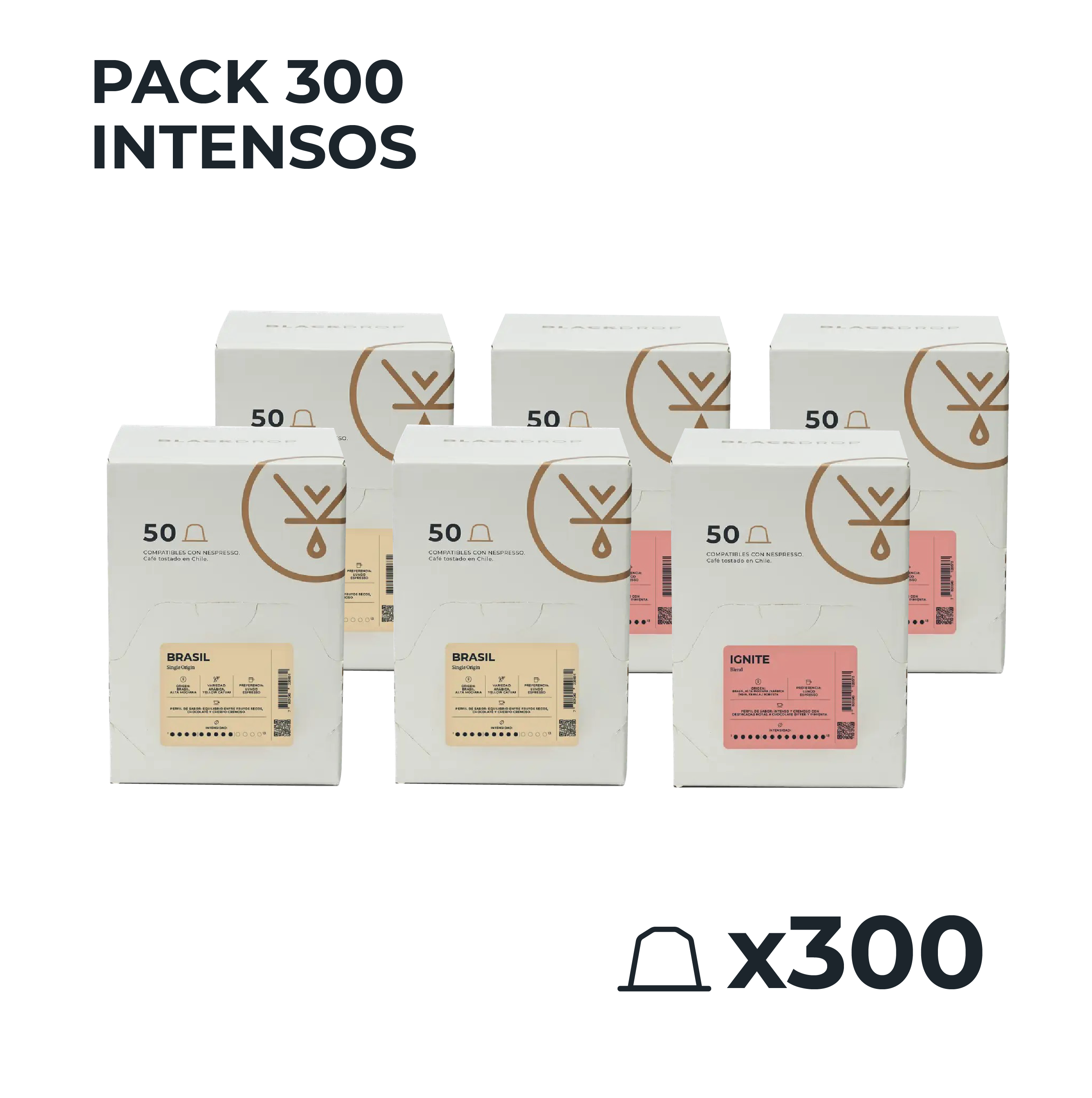 Pack 300 cápsulas intensos