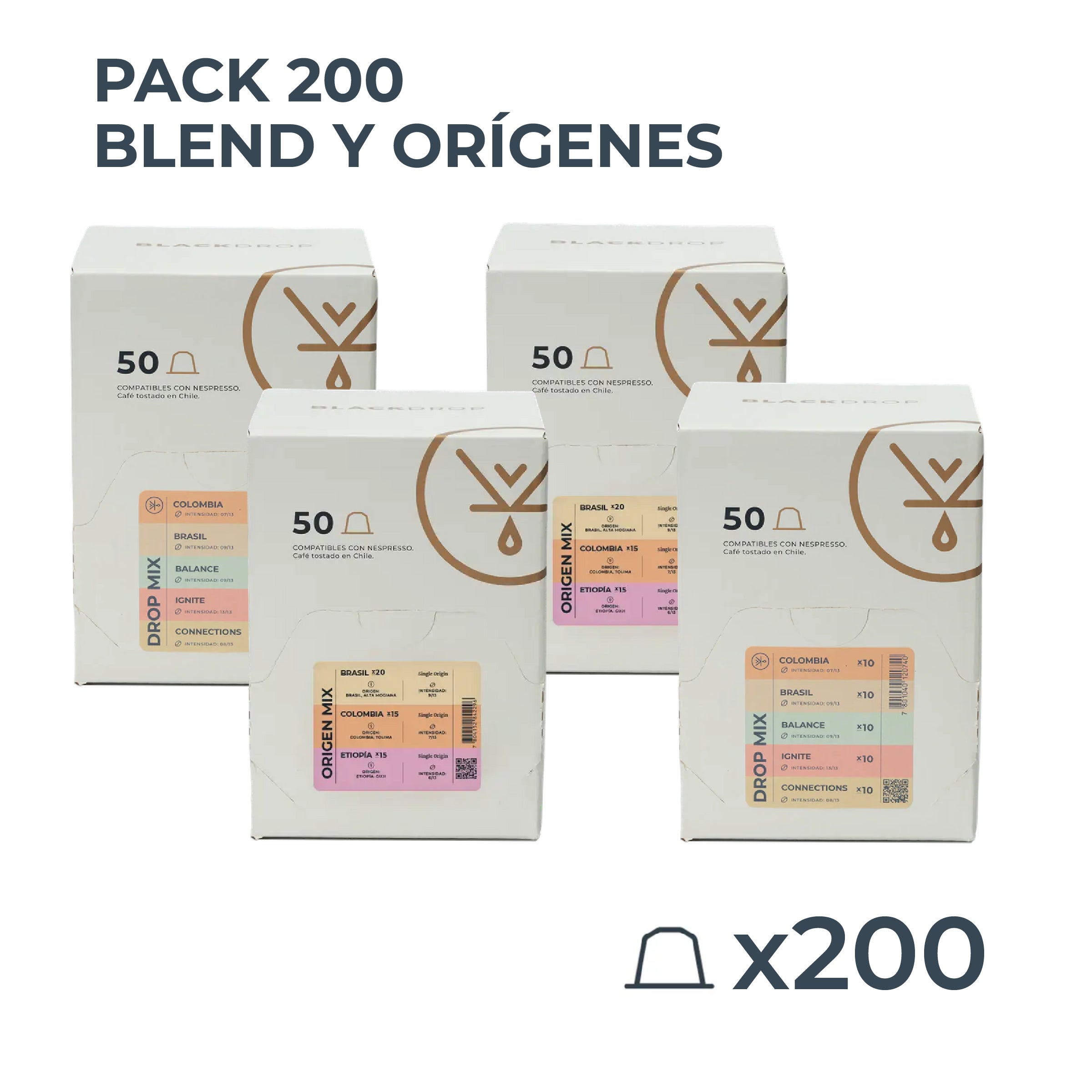 Pack 200 cápsulas Blends & Origenes