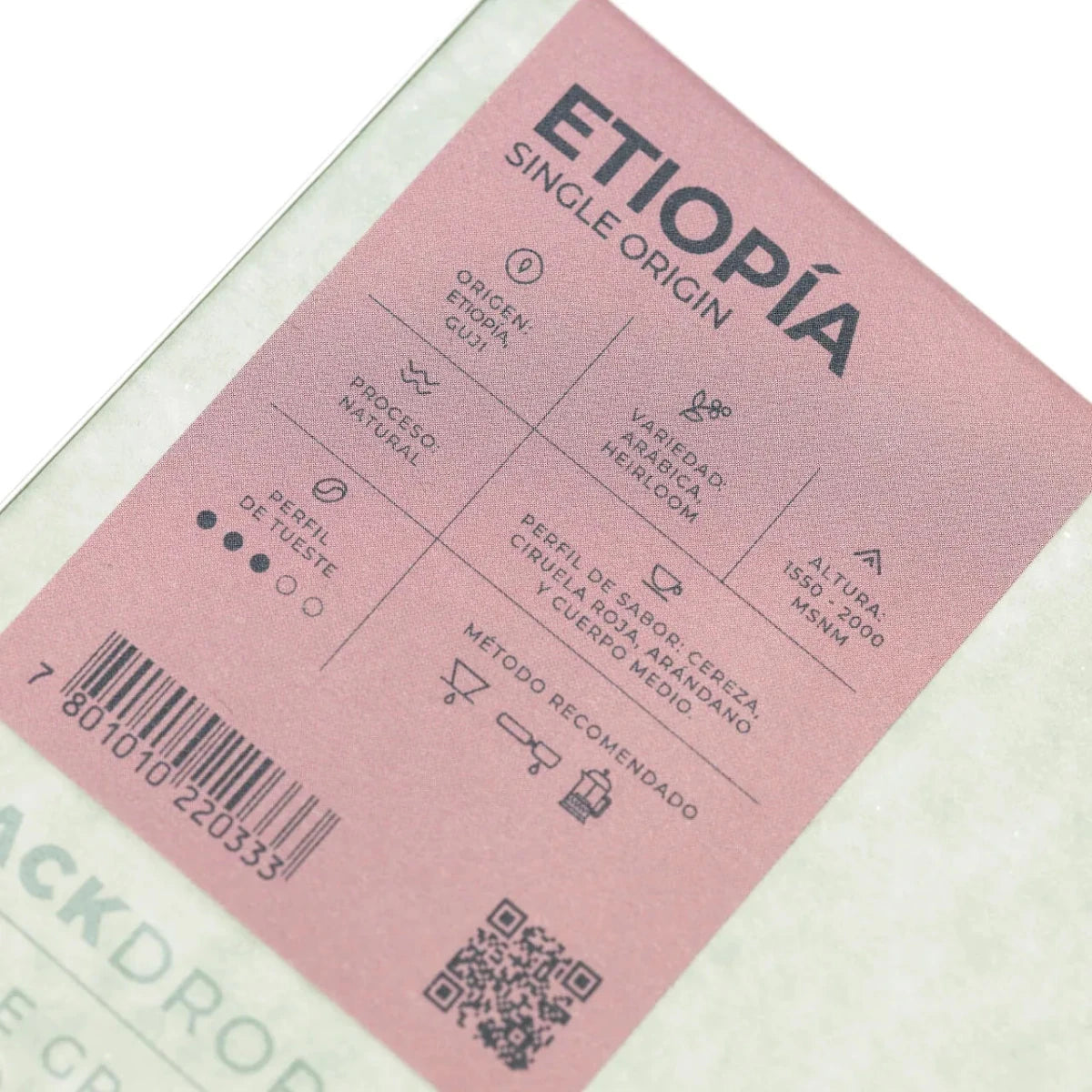 Café Origen Etiopía - Blackdrop Coffee