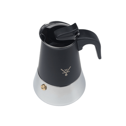 Cafetera Moka Italiana 2 tazas Plata - Blackdrop Coffee