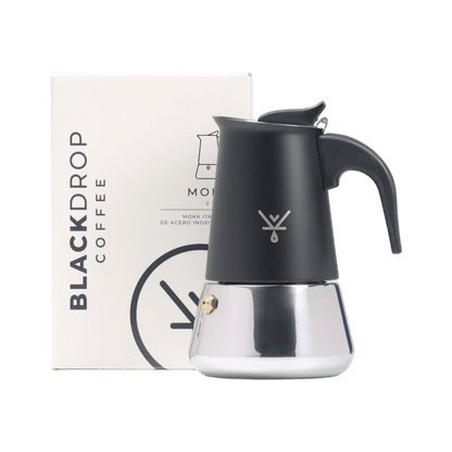 Cafetera Moka Italiana 2 tazas Plata - Blackdrop Coffee
