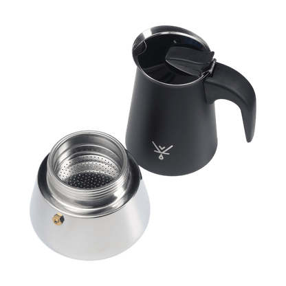 Cafetera Moka Italiana 6 tazas Plata – Blackdrop Coffee