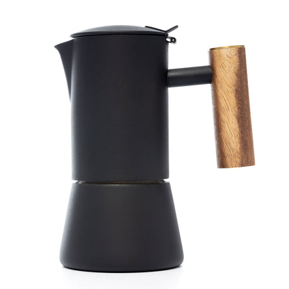Cafetera Moka Italiana 400ml negra DHPO - Blackdrop