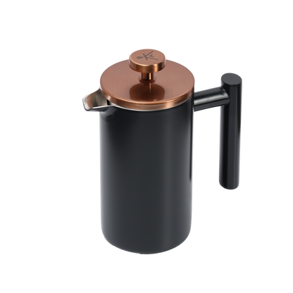 Prensa Francesa Negra Acero 350 ML Cobre