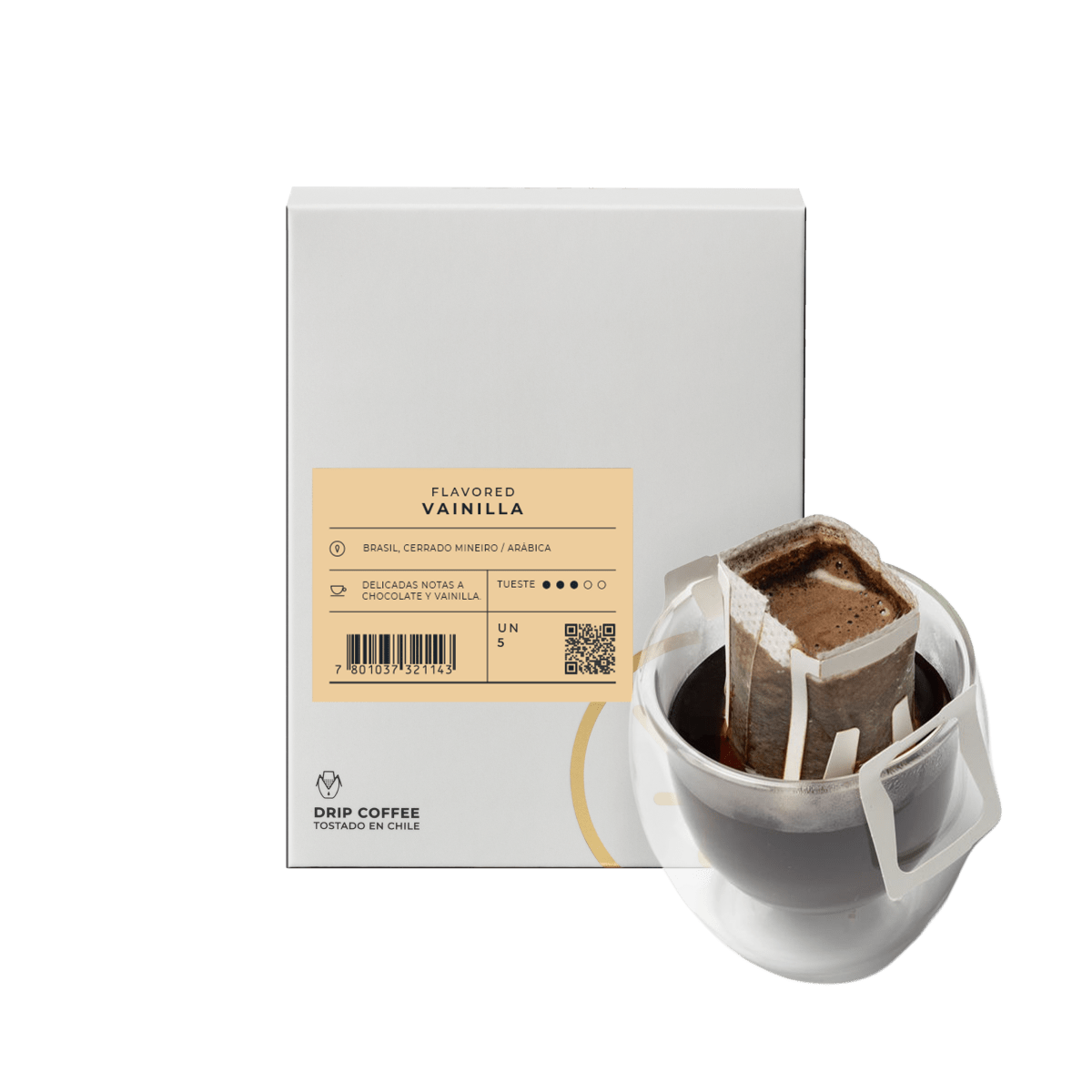 Caja 5 Drip Coffee Vainilla - Blackdrop Coffee