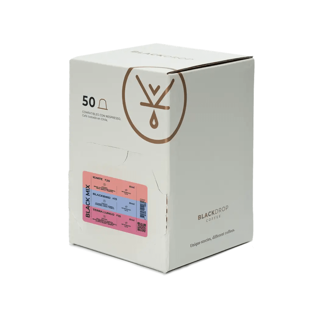 Caja 50 Cápsulas de Café Dark roast - Blackdrop Coffee