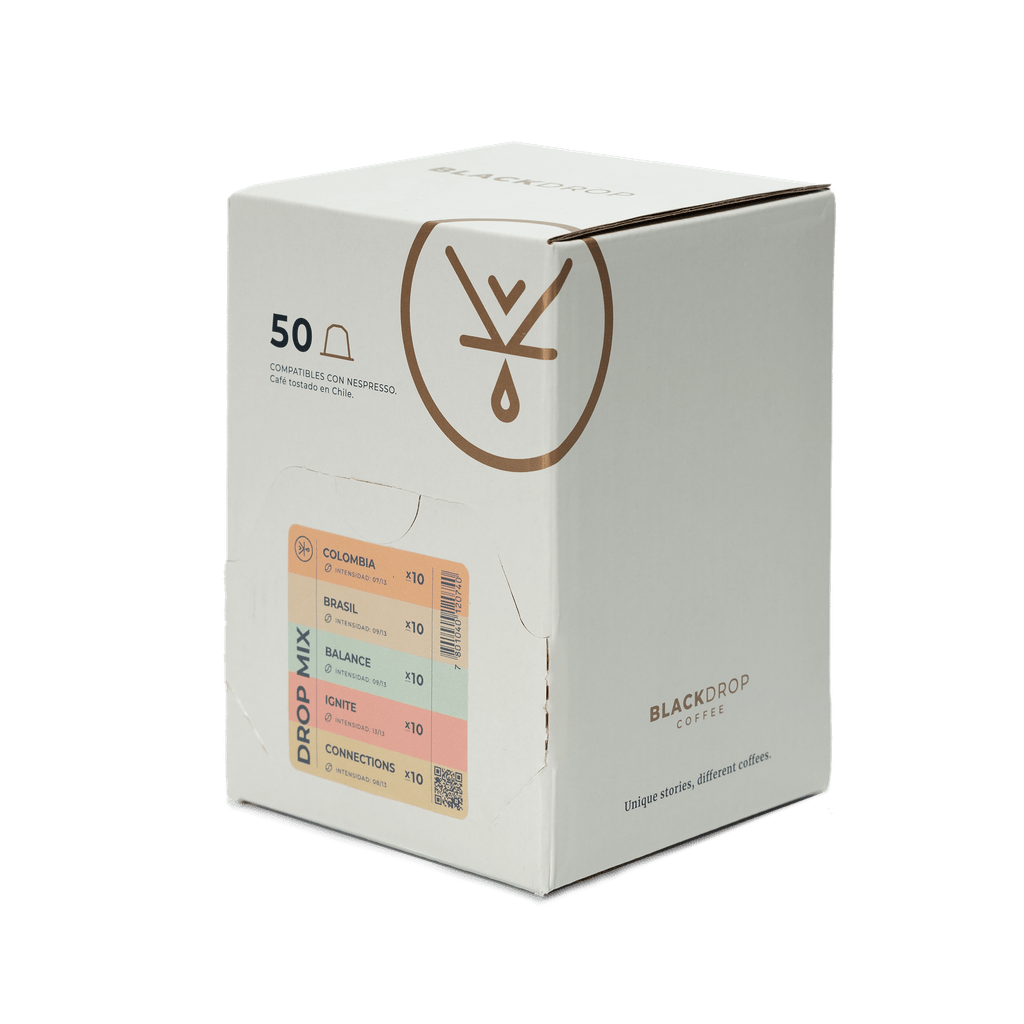 Caja 50 Cápsulas de Café Dropmix - Blackdrop Coffee