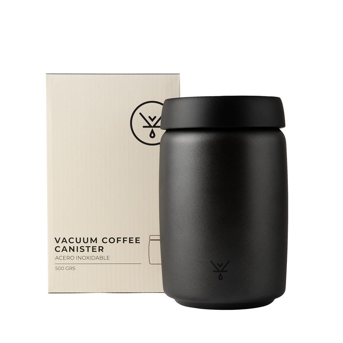 Contenedor De Café Vacuum Negro 500g