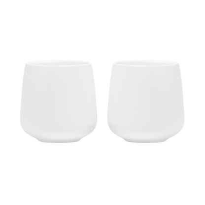 Set 2 Tazas Cerámica Lungo 150 ML Blanco