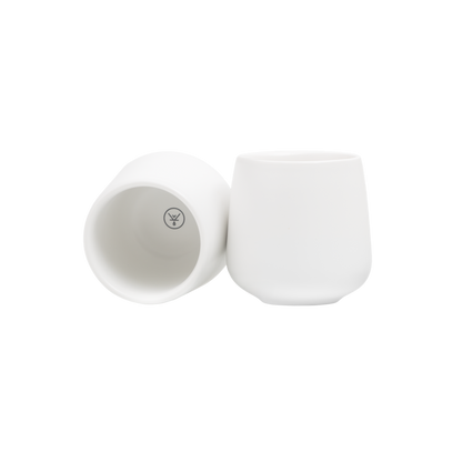 Set 2 Tazas Cerámica Espresso 80 ML Blanco