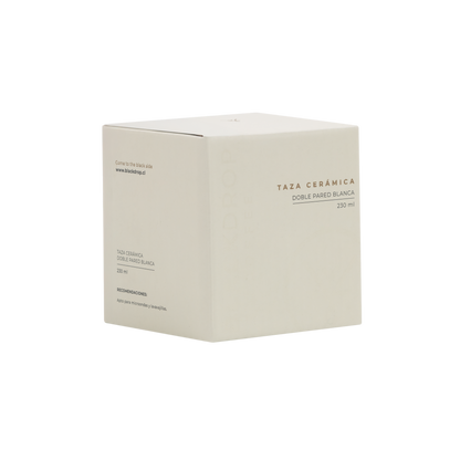 Taza Cerámica Cappuccino 230 ML Blanco