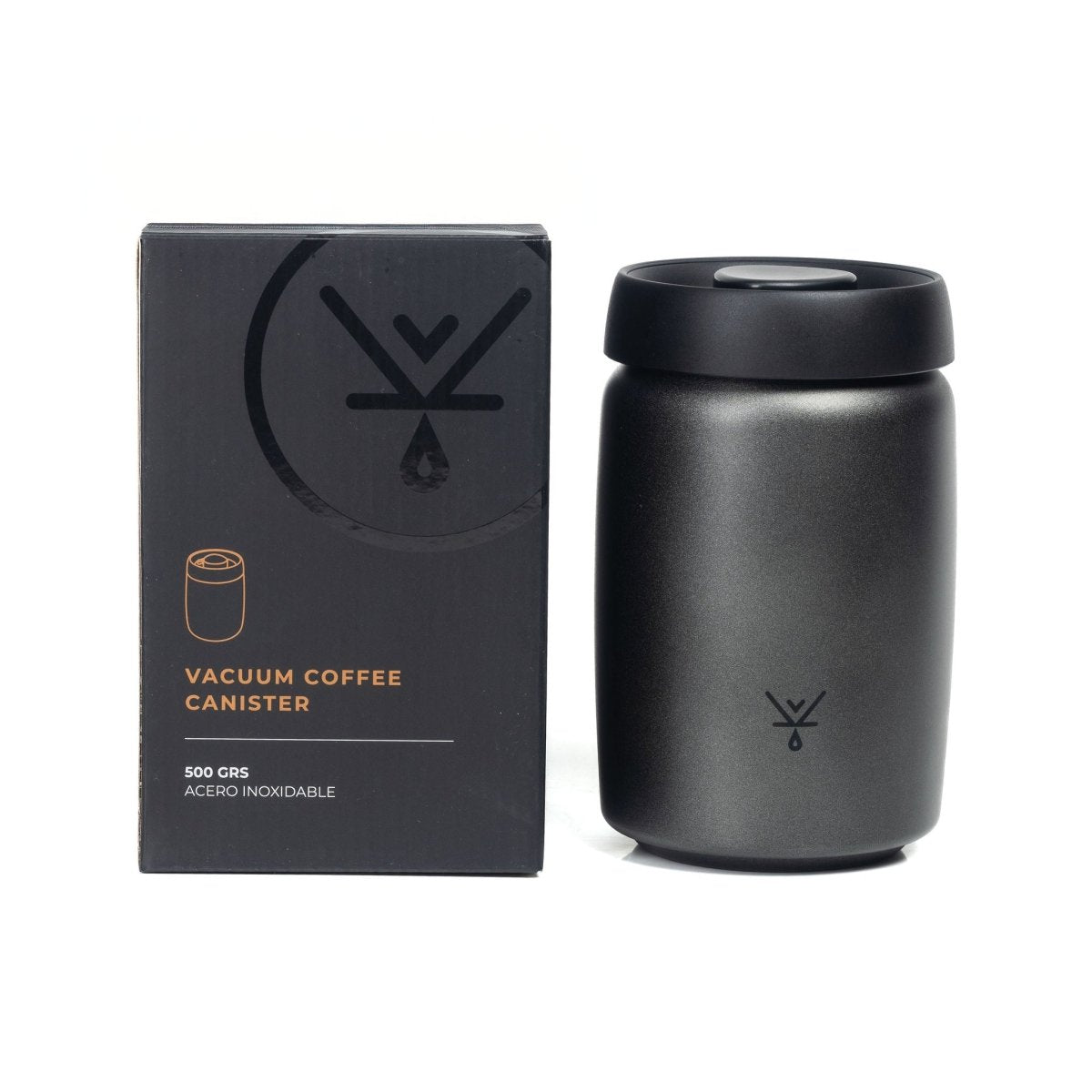 Contenedor De Café Vacuum Negro 500g - Blackdrop Coffee
