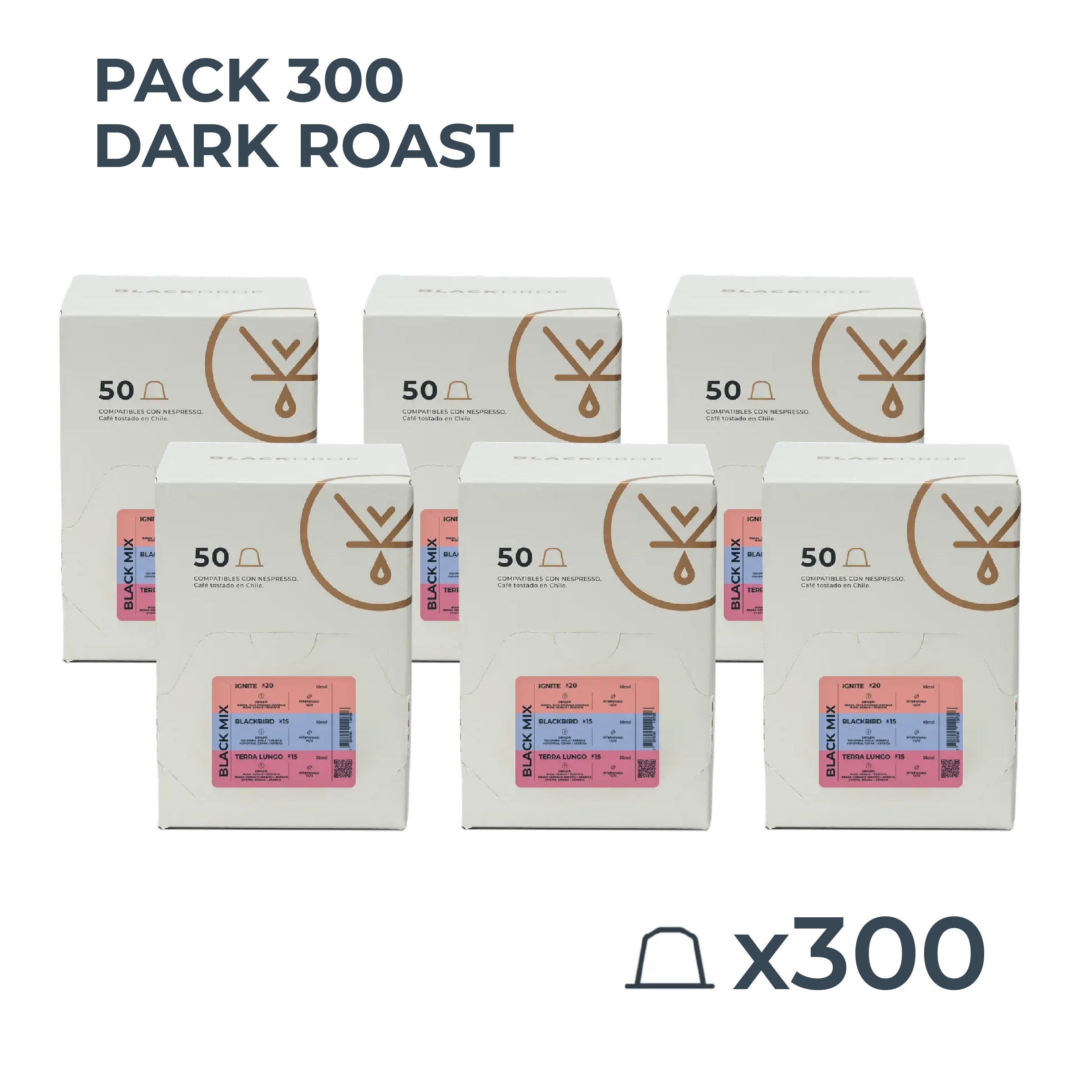 Pack 300 Cápsulas Dark Roast