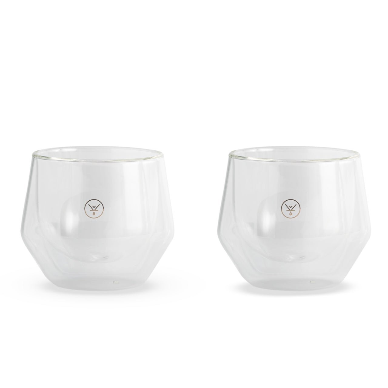 SET 2 TAZAS ESPRESSO DOBLE VIDRIO 80 ML  GEOMETRIC