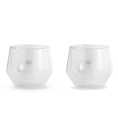 SET 2 TAZA GEOMETRIC DOBLE VIDRIO 250 ML - Blackdrop