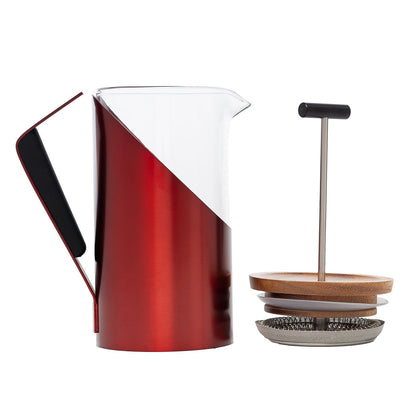 Cafetera prensa francesa 800 ml roja DHPO - Blackdrop