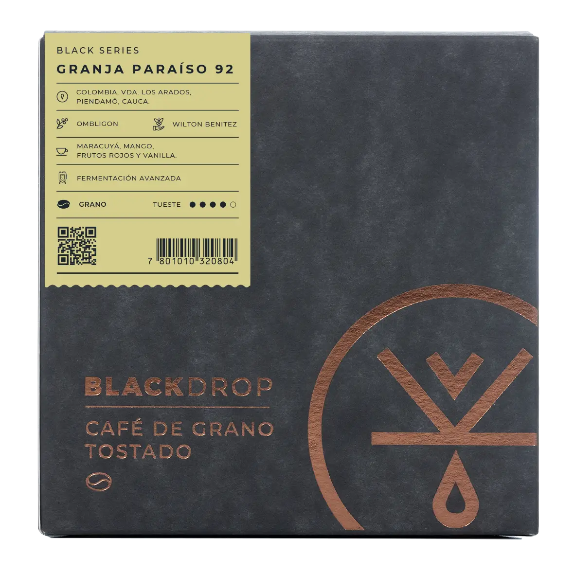 CAFÉ DE COLOMBIA GRANJA PARAISO 92 OMBLIGON